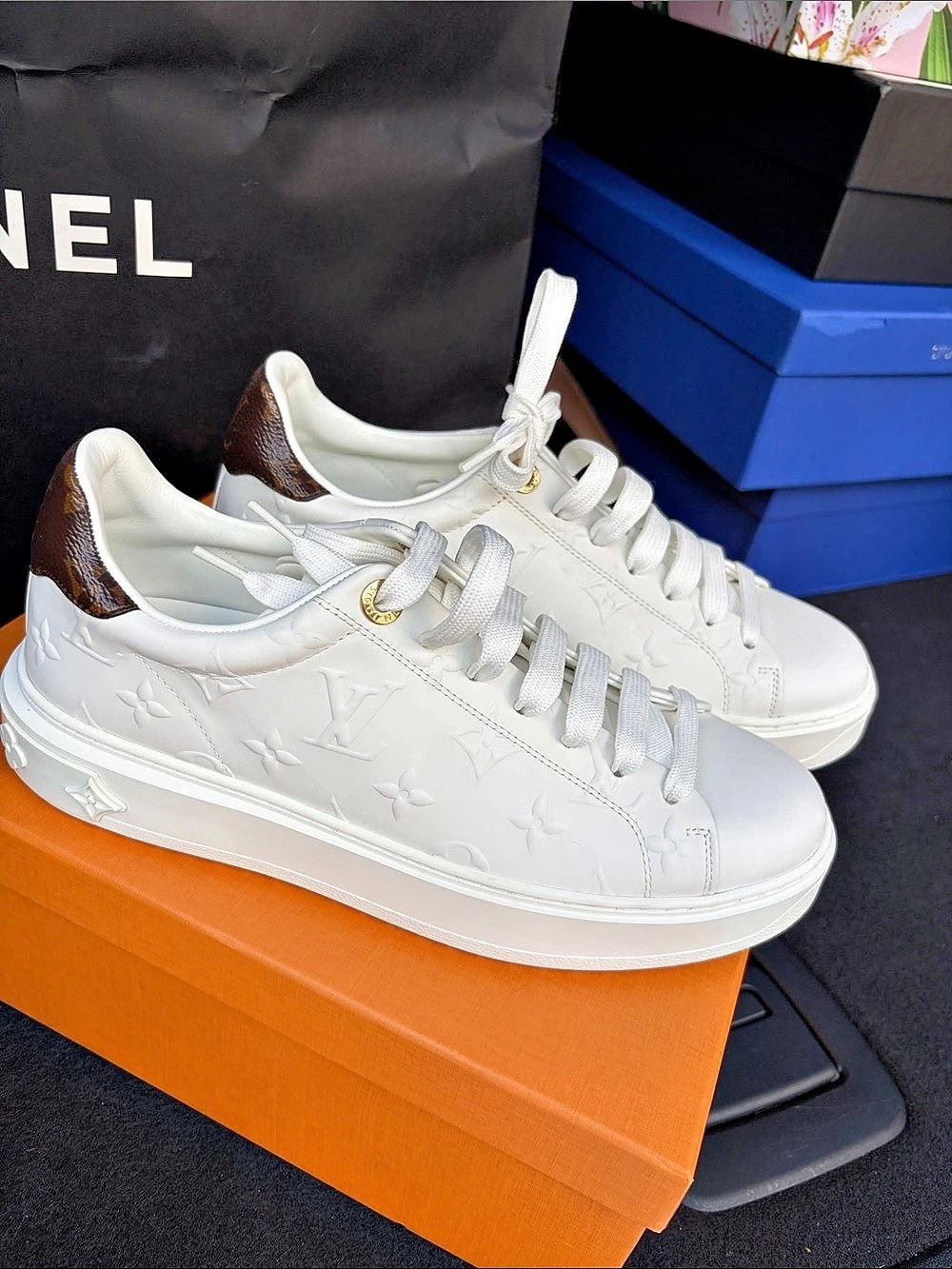 Louis Vuitton Time Out Sneaker White & Brown